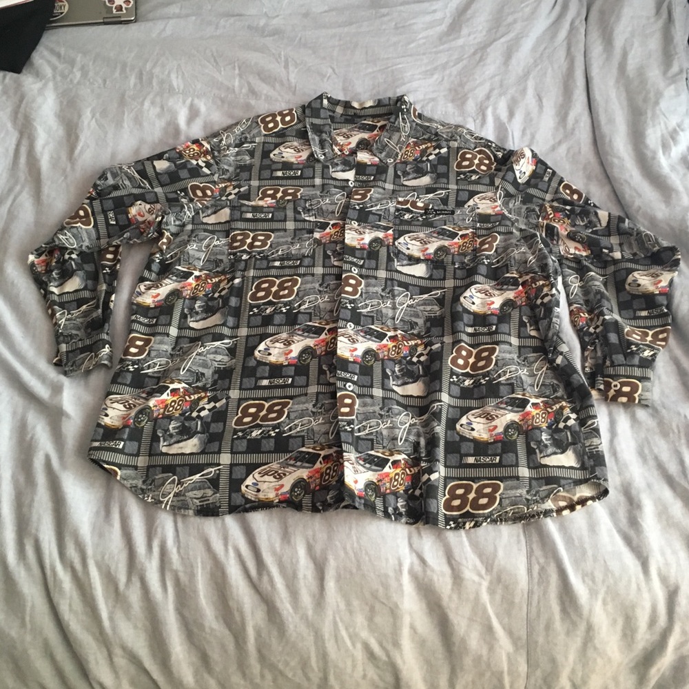 XL Vintage NASCAR Dress Shirt Button Up Casual